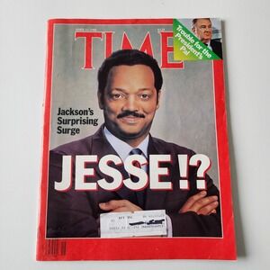 Time Magazine April 11 1988‎ Jesse Jackson Cover Politics Civil Rights News 80s